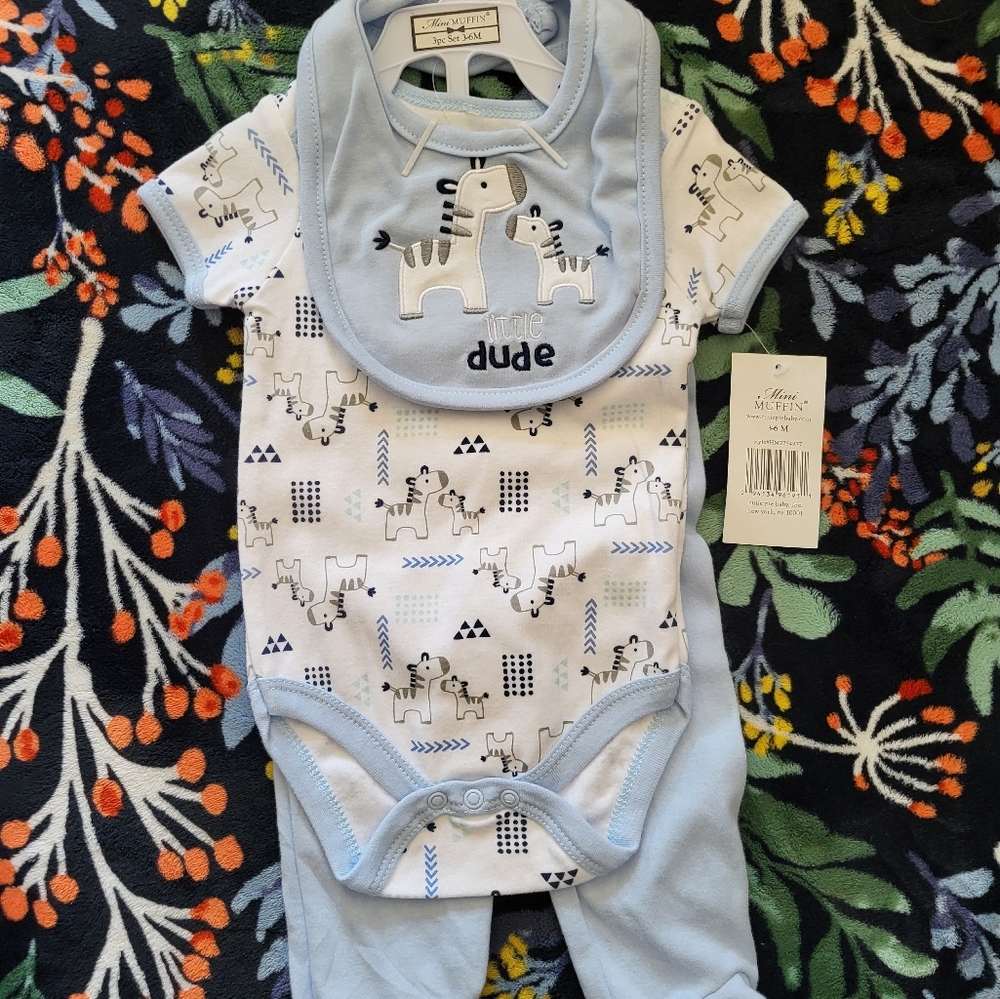 Mini Muffin 3pc baby boy outfit set